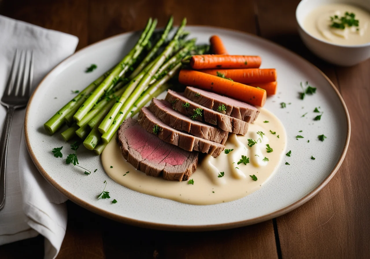 Marinated Veal Roast with Fine Vegetables