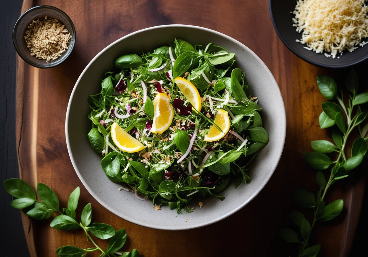 Malve Salad with Garlic