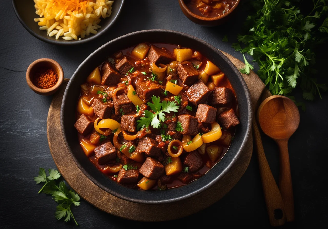 Juicy Goulash with Onions