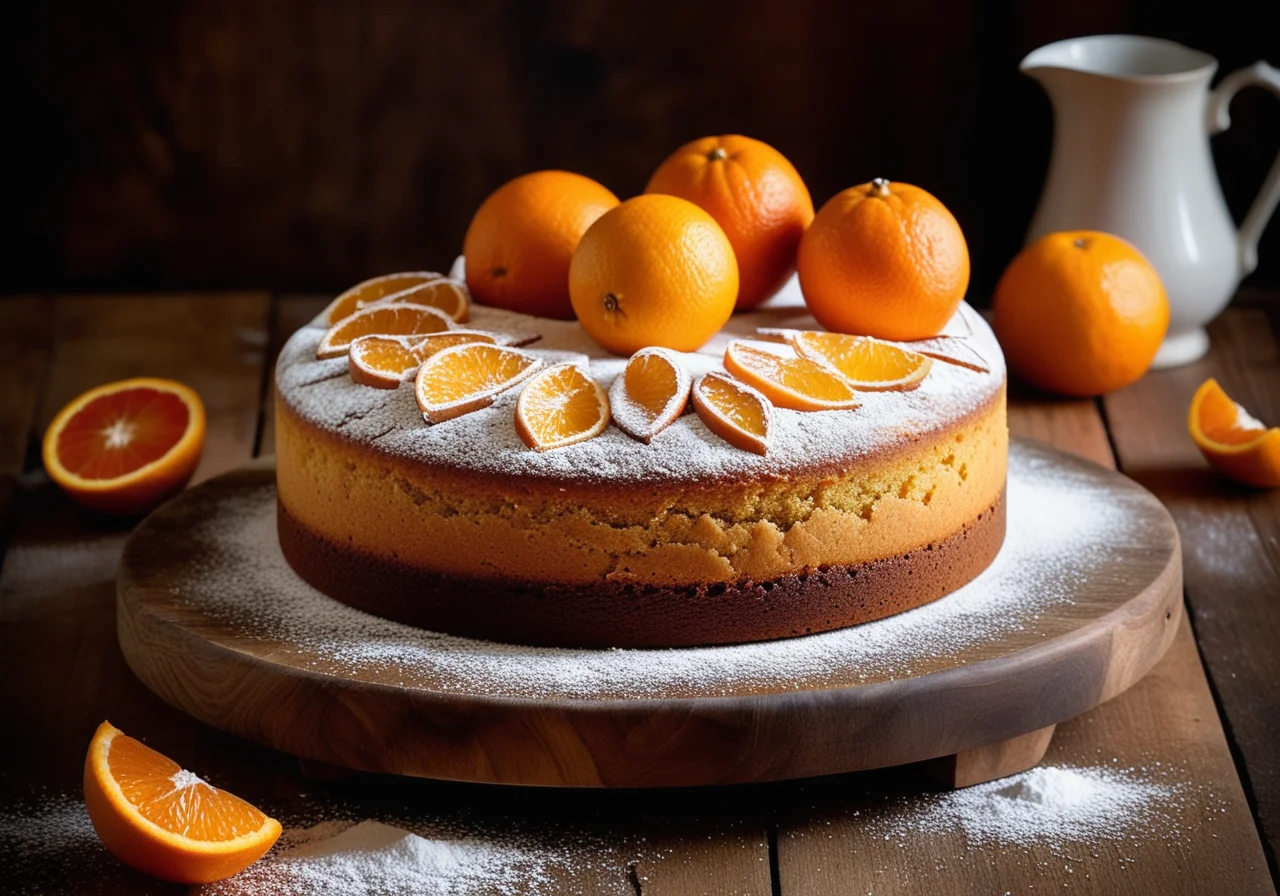 Orange Cake Made from Cornmeal (Polenta)