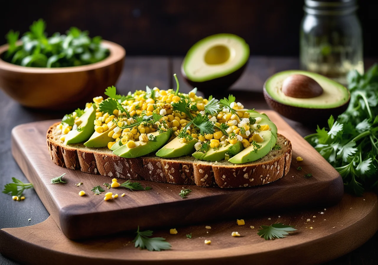 Corn Salad on Toast
