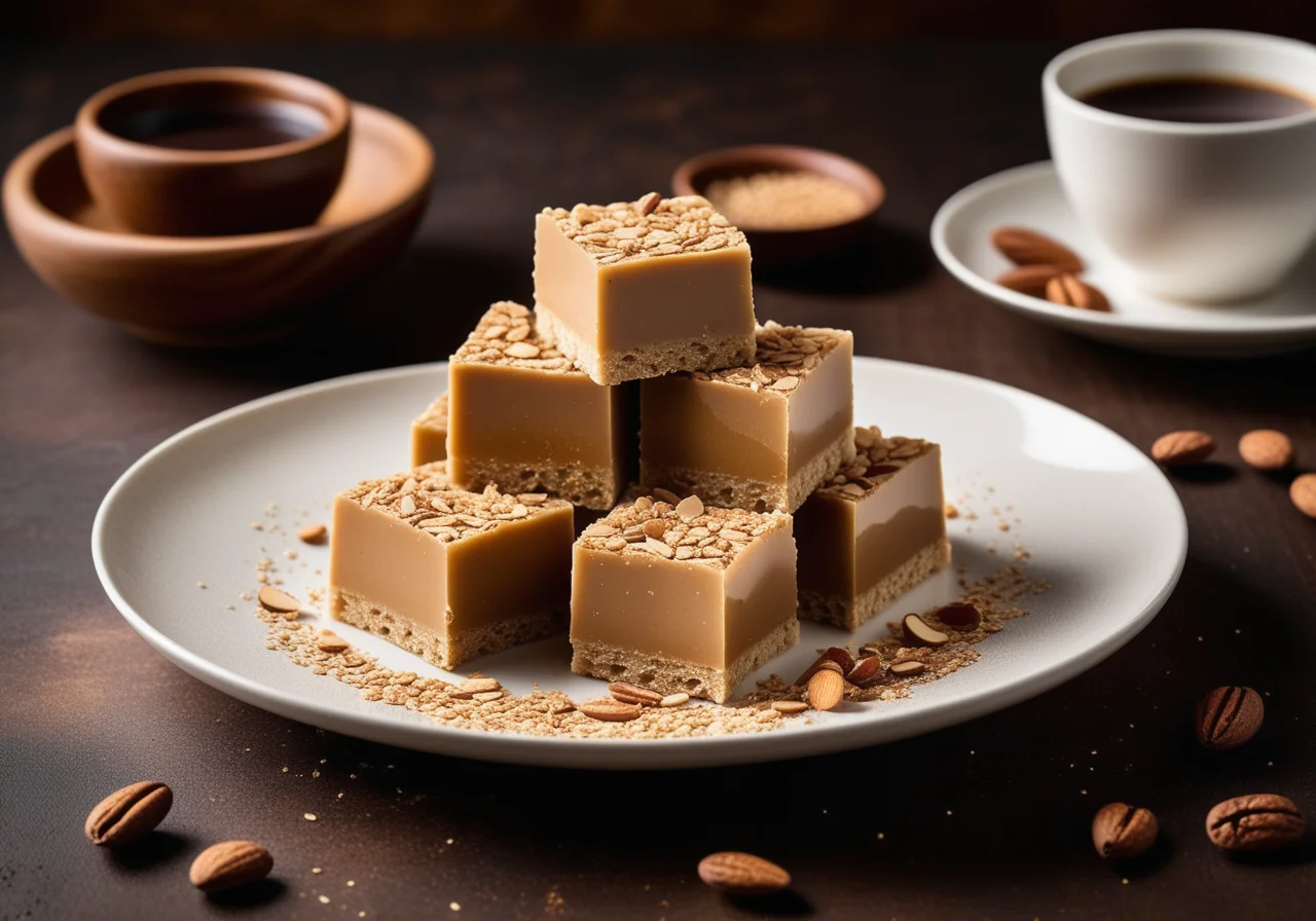 Halva with Coffee and Almonds
