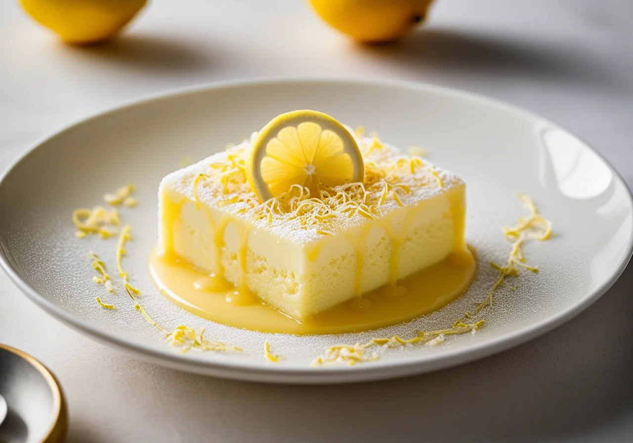 Lemon Pudding in English Style