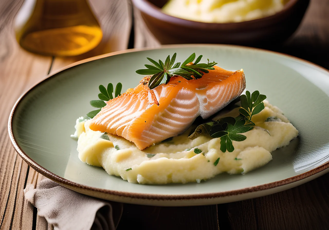 Mashed Potatoes with Smoked Trout