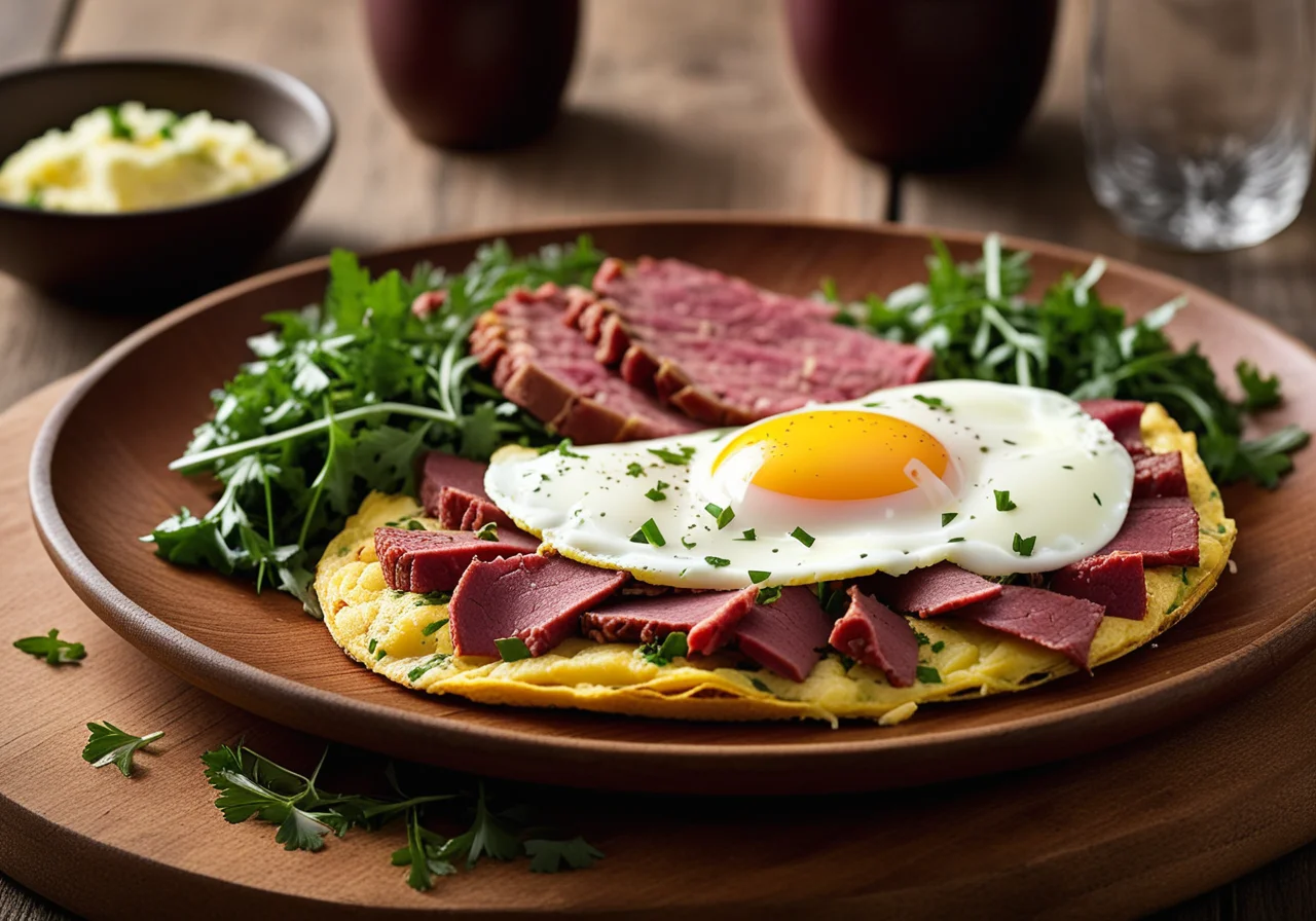 Omelette with Corned Beef and Potatoes