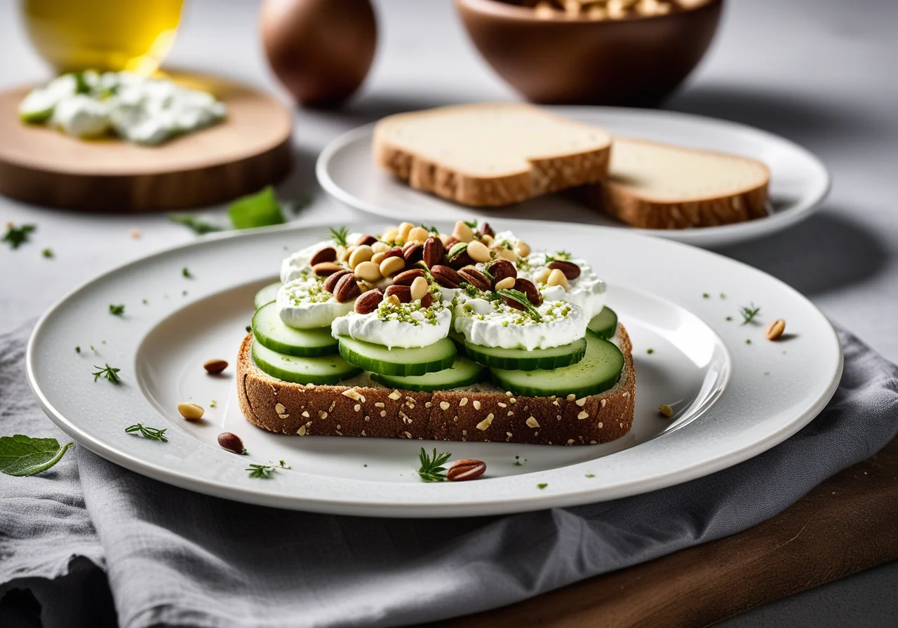 Cucumber Sandwich with Goat Cheese