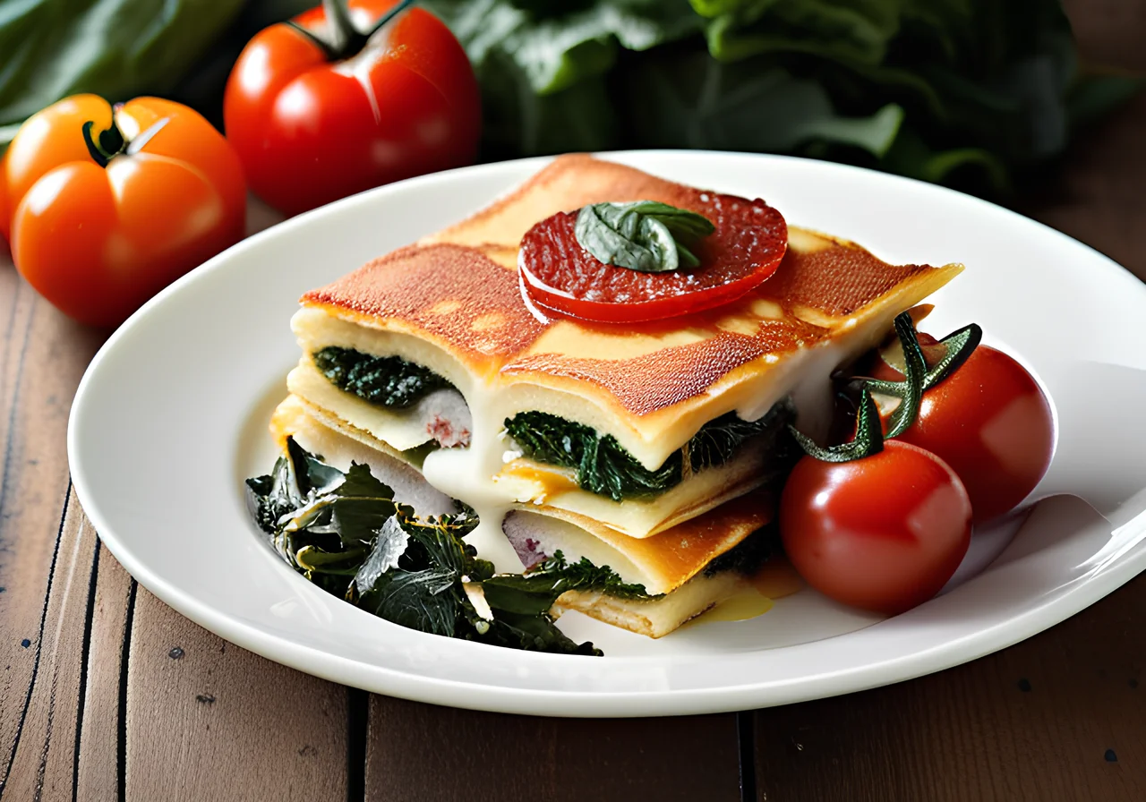 Pancake Casserole with Swiss Chard