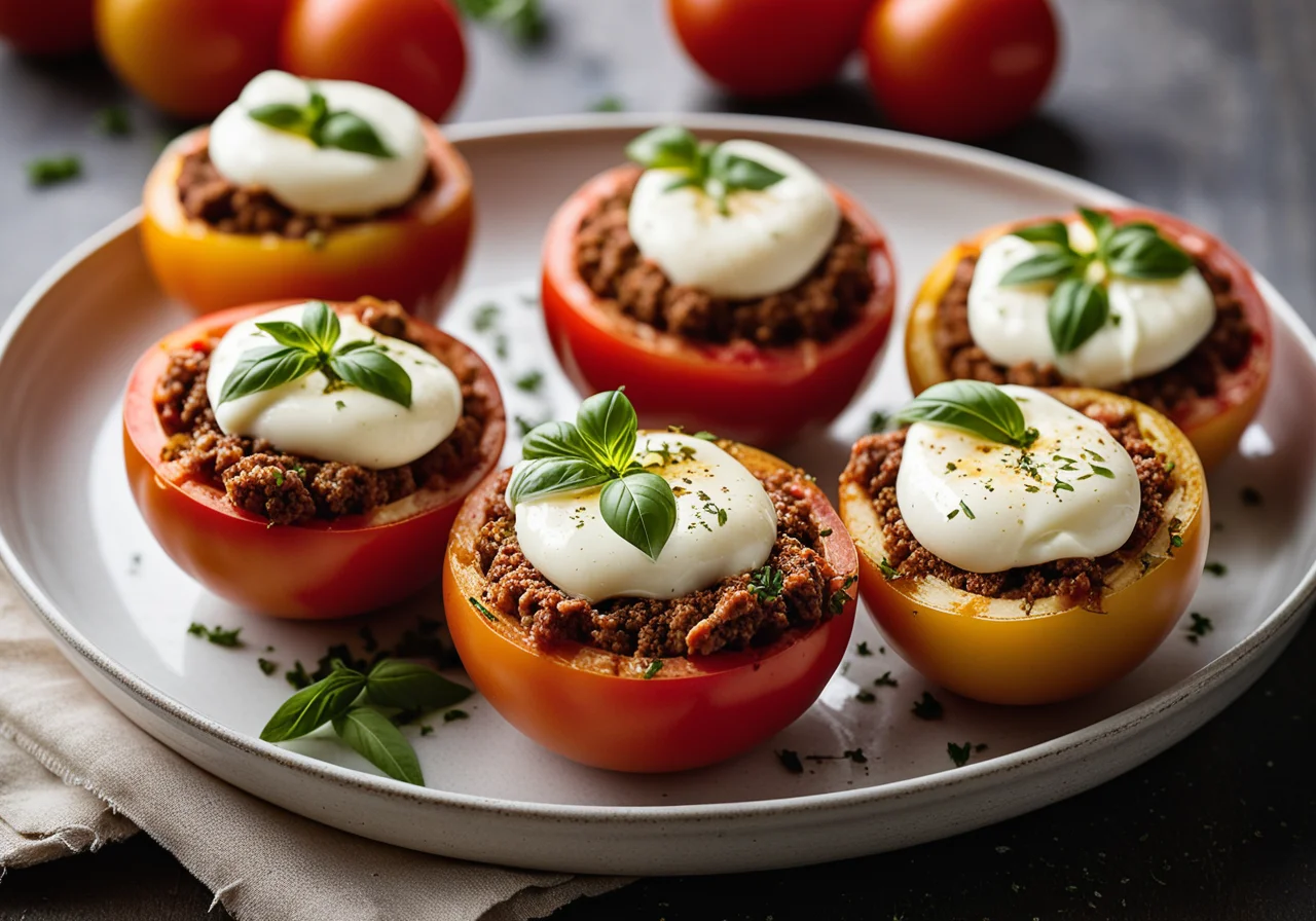 Stuffed Tomatoes with Ground Meat