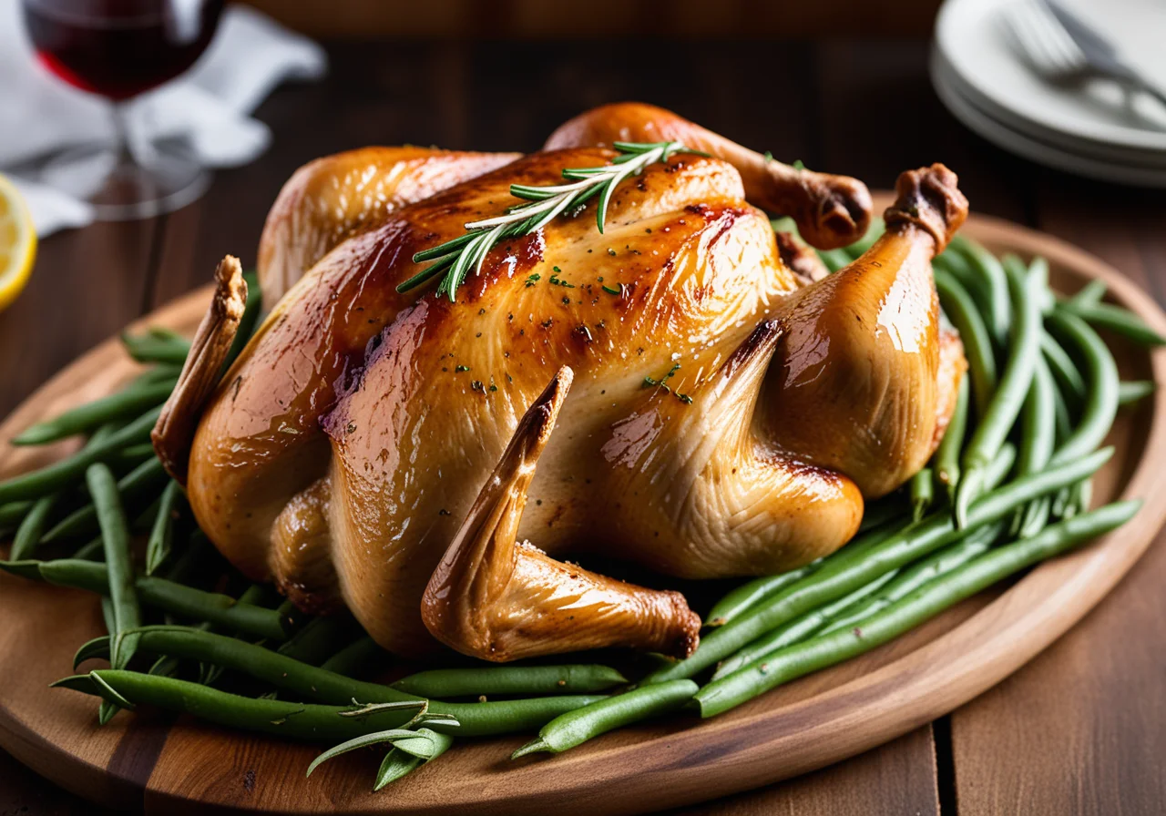 Roasted Chicken with Green Beans