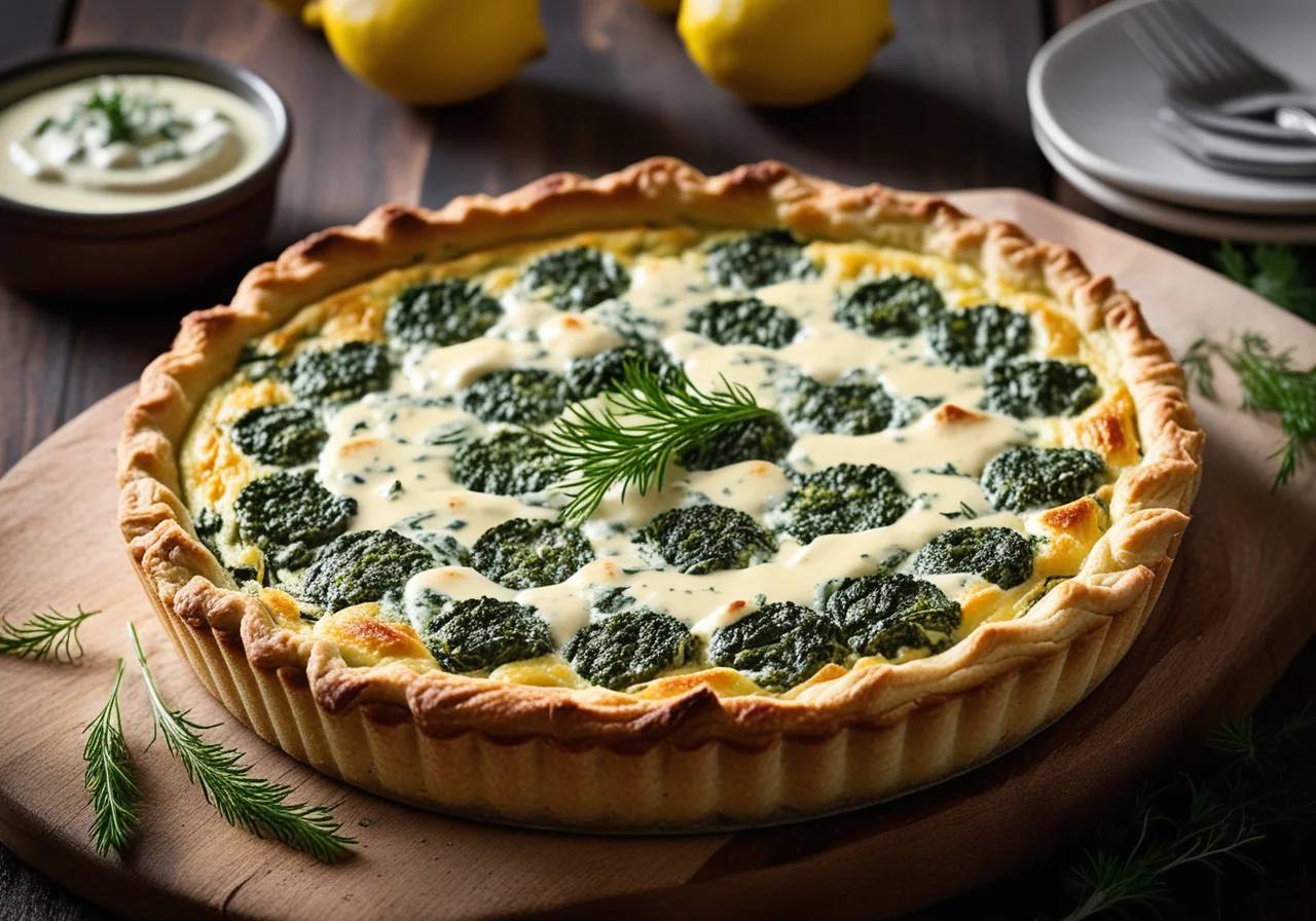 Spinach Quiche with Cod