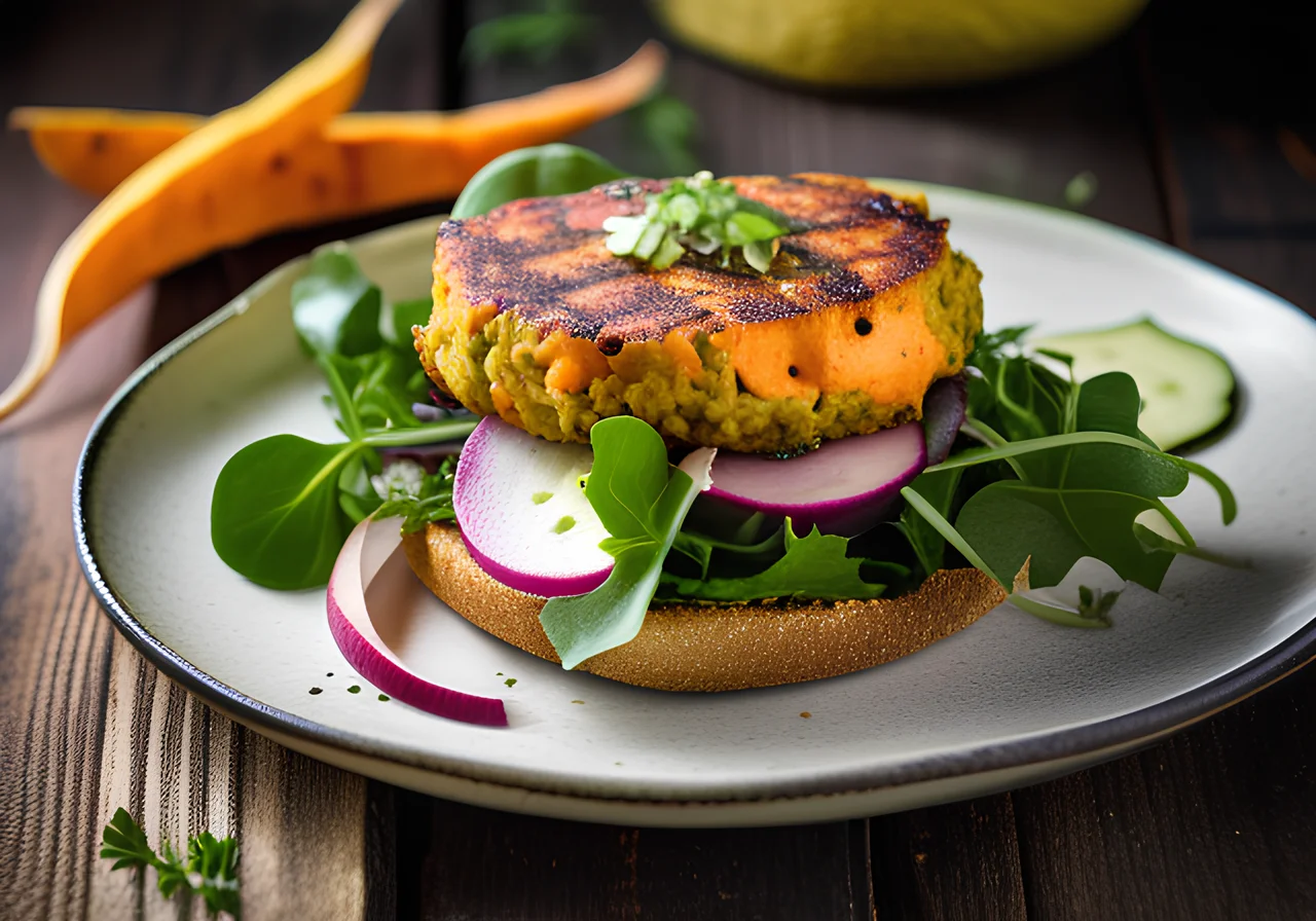 Tofu and Broccoli Burger