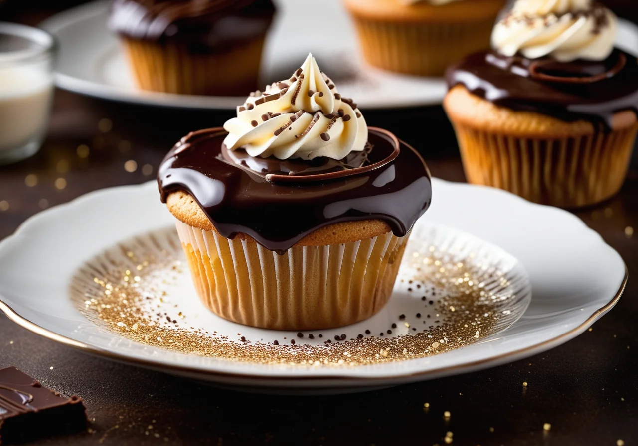 Cupcake with Liquid Caramel Core