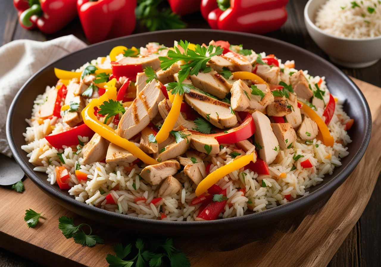 Rice with Chicken Strips