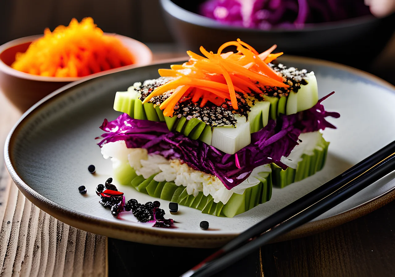 Sushi Sandwich with Pickled Vegetables