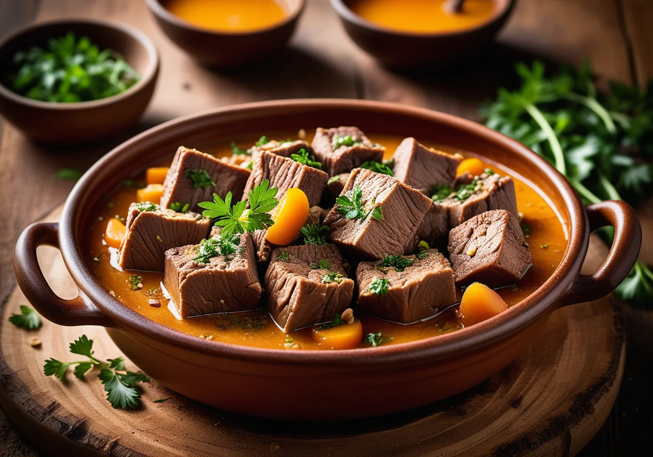 Tajine with Lamb, Apricots and Almonds