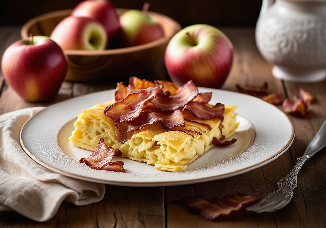 Apple Omelette with Bacon