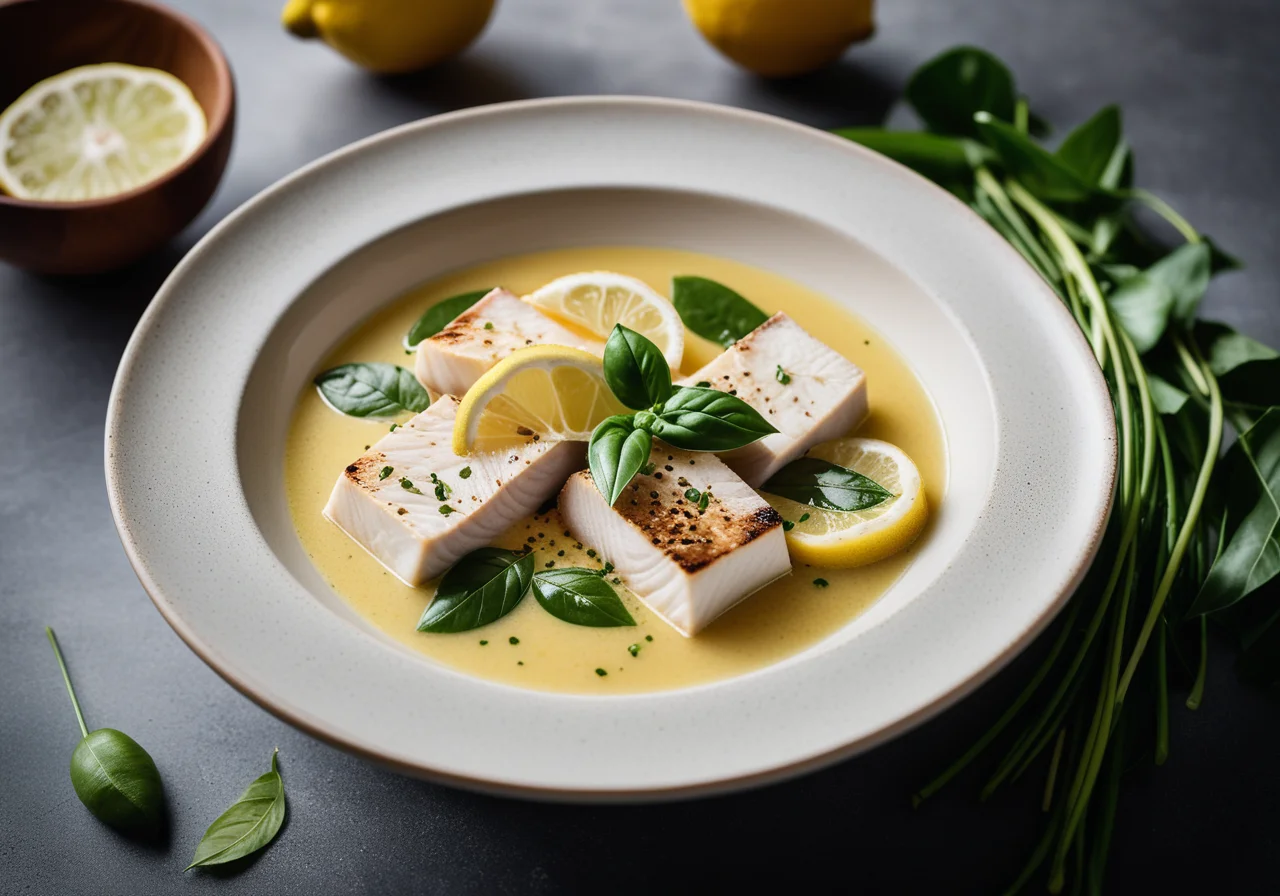 Steinbutt in Lemongrass Lime Broth