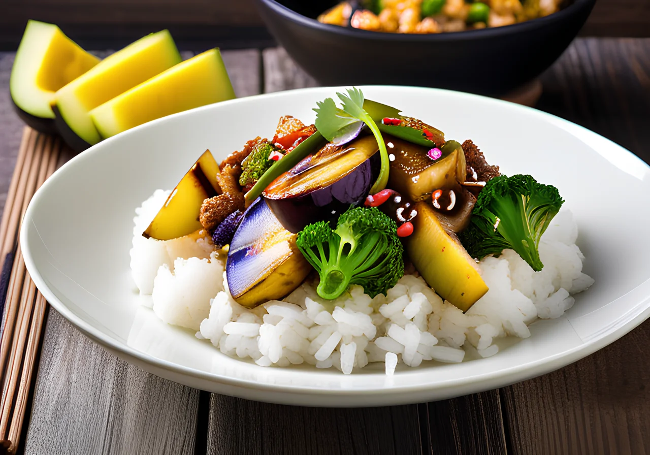 Asia Stir-Fry Rice with Teriyaki Vegetables