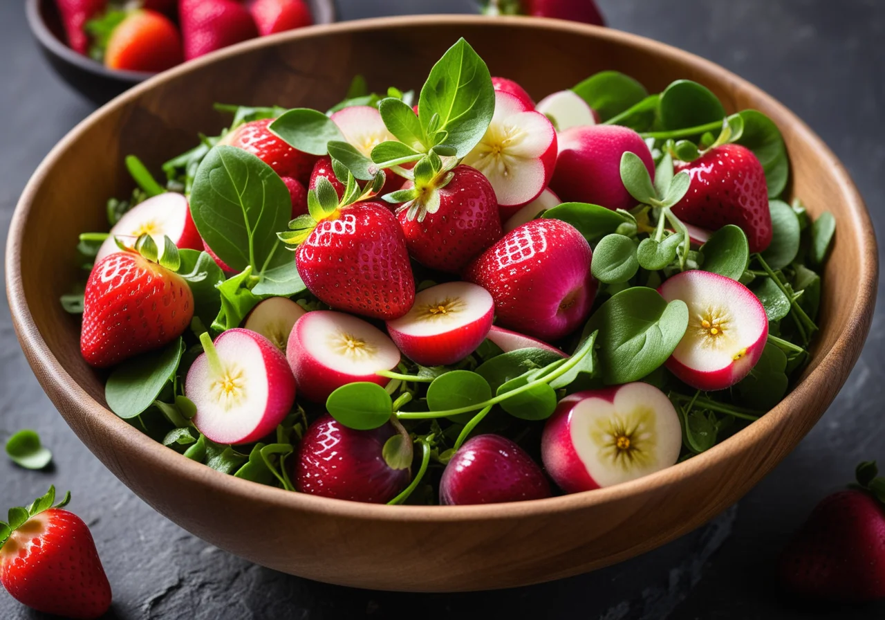 Strawberry, Fig and Radish Salad