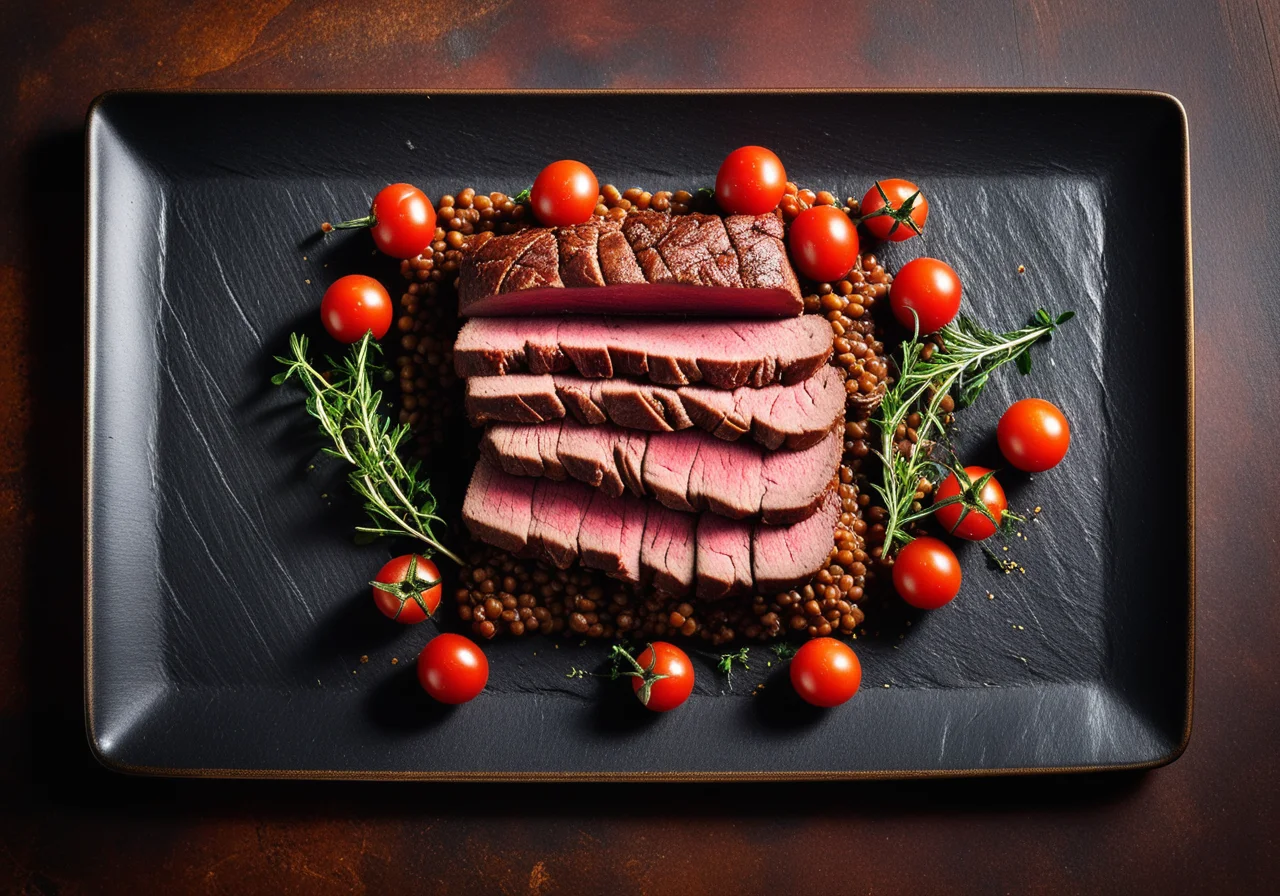 Roastbeef with Lentils