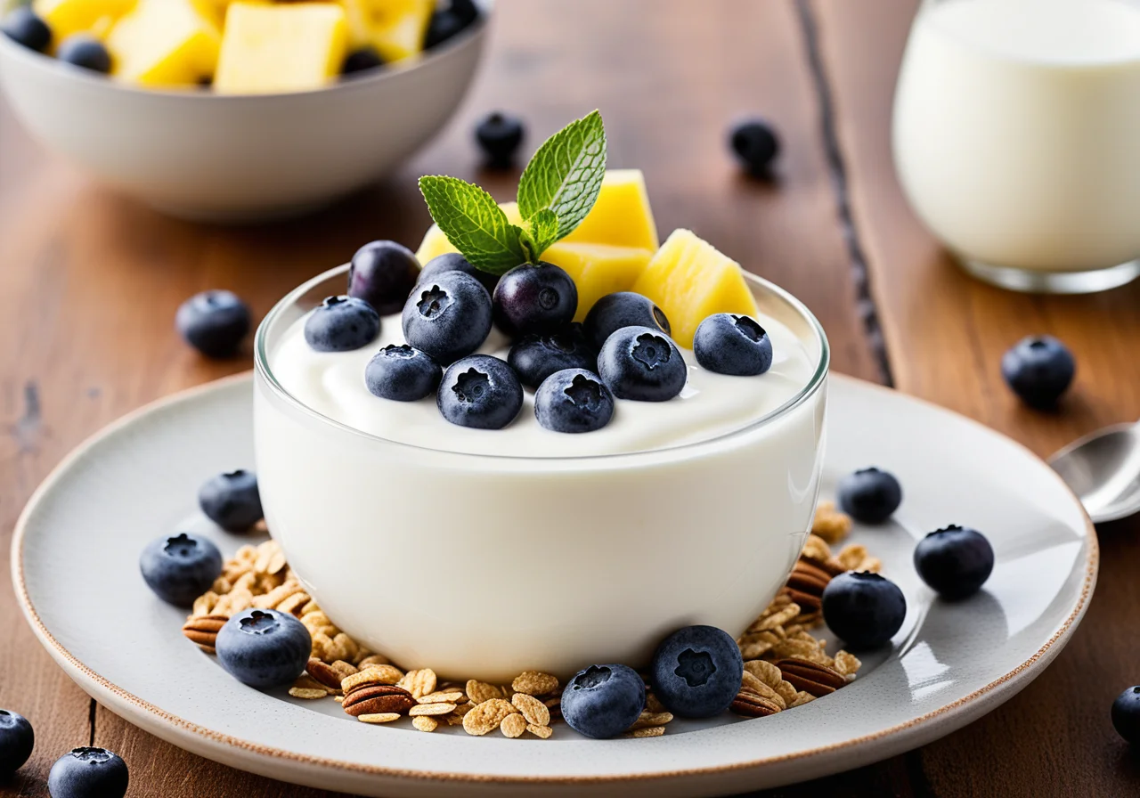Yogurt with Fruits and Muesli