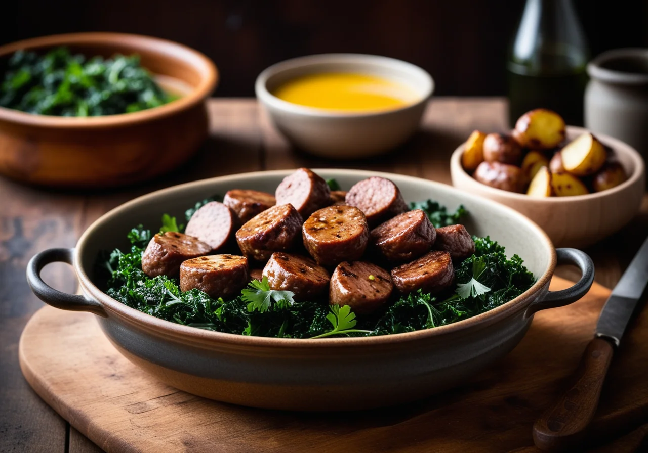 Kale and Pinkel with Kasseler