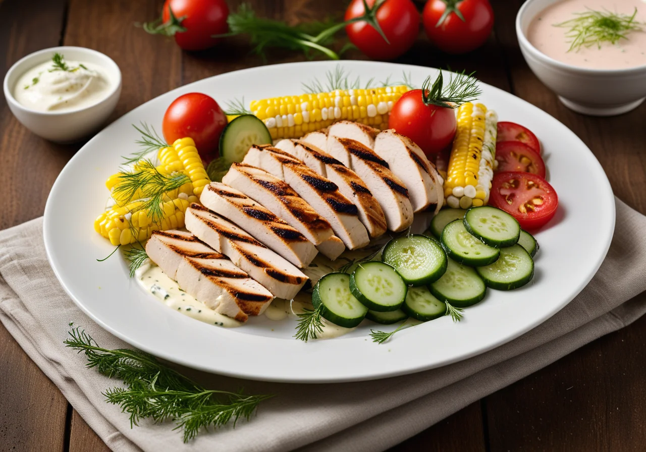 Chicken Breast with Vegetable Salad