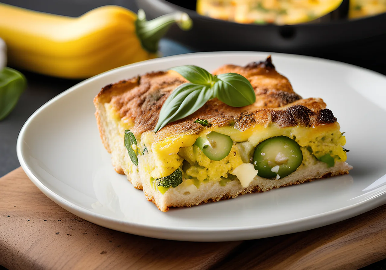Zucchini-Ciabatta Frittata