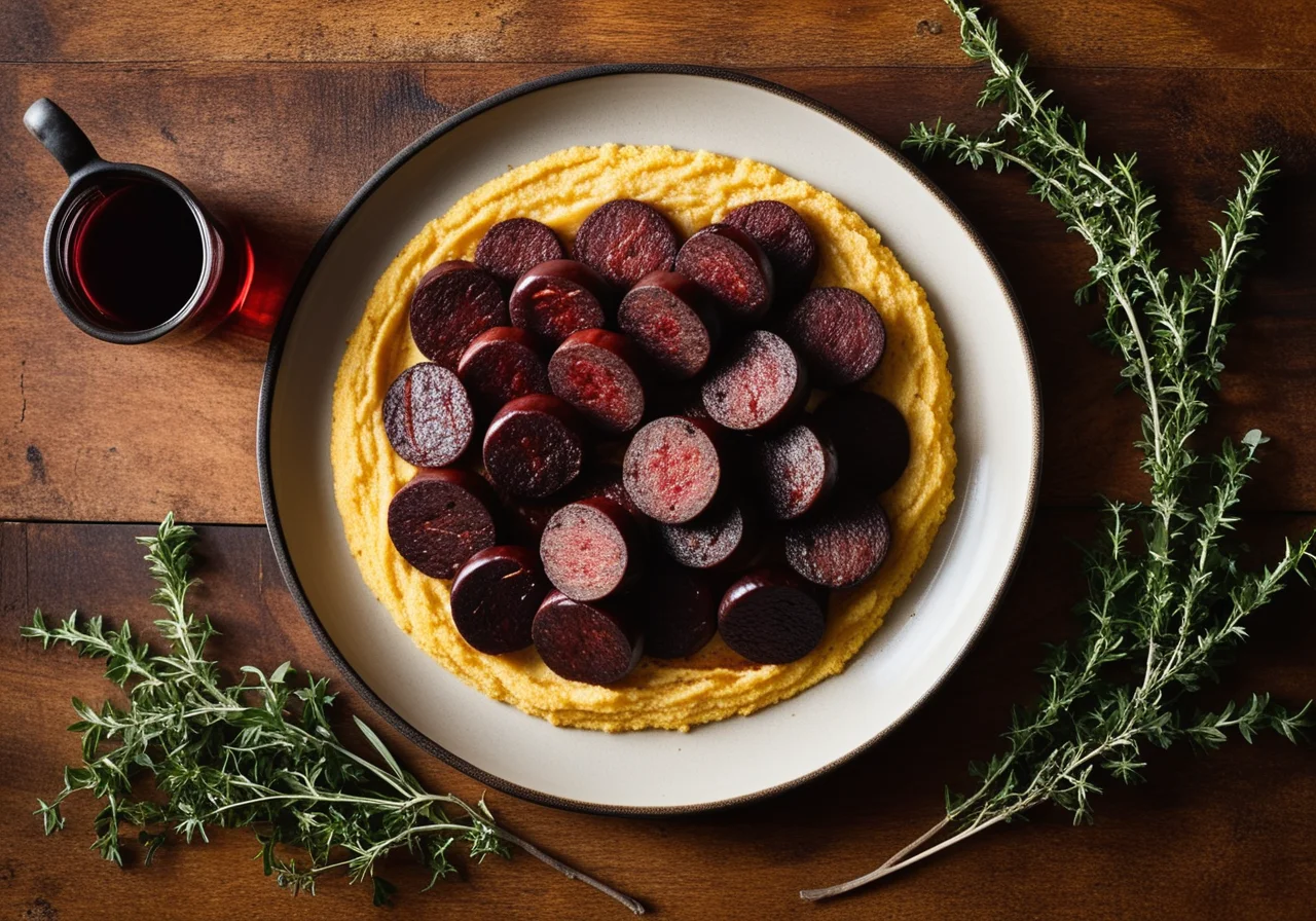 Pan‑fried Blood Sausage with Semolina and Onions