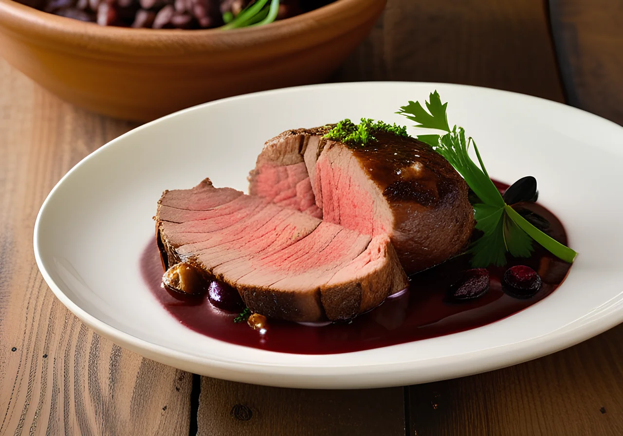 Red Wine Braised Beef with Bread Dumplings