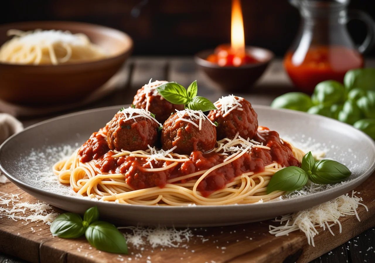 Pasta with Meatballs and Tomato Sauce