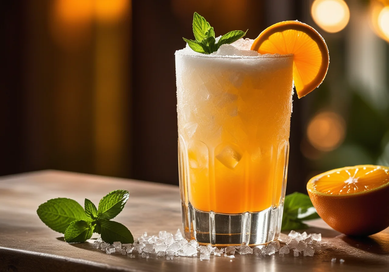Orange Rum Coconut Cocktail