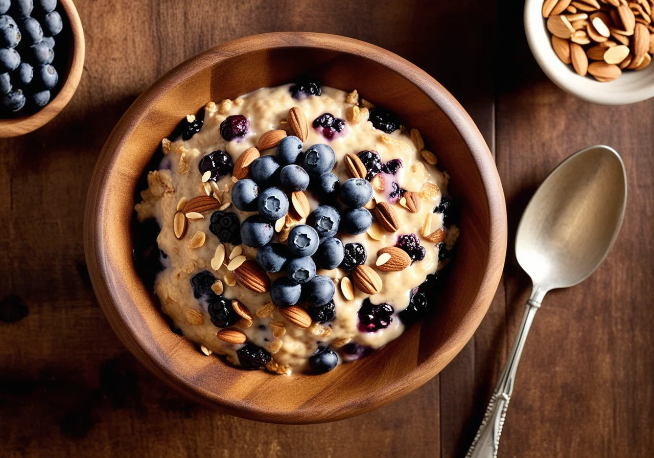 Baked Oatmeal with Blueberries