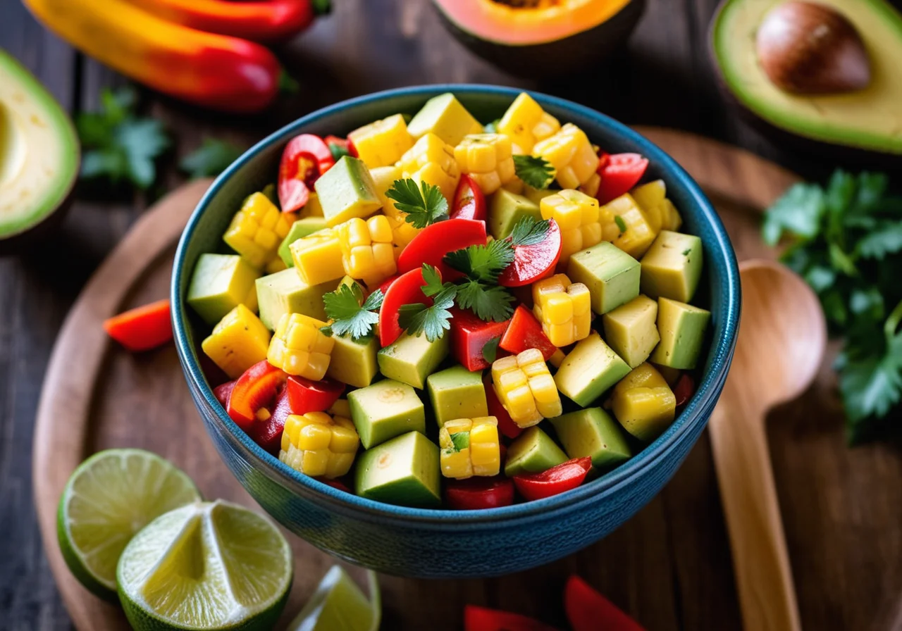 Spicy Avocado Fruit Salad