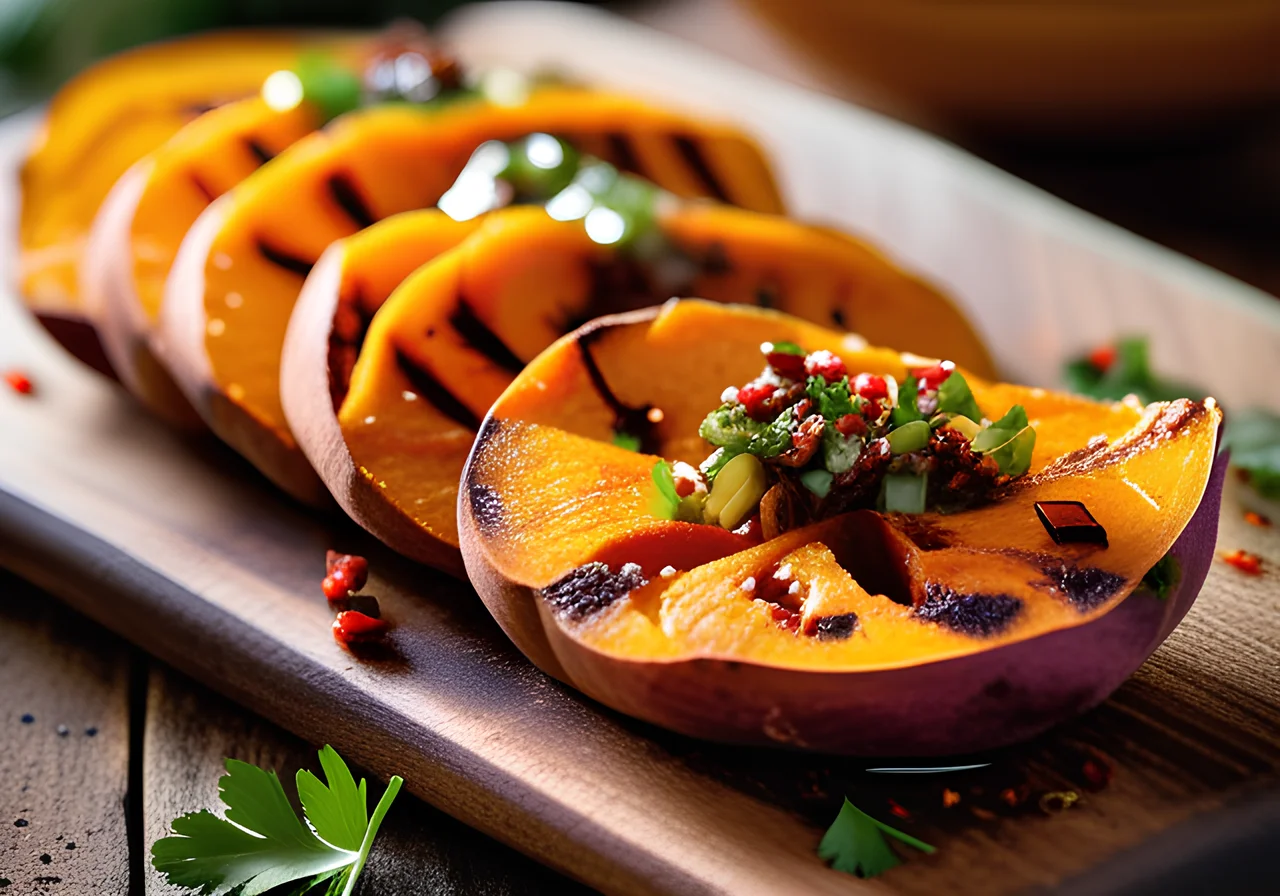 Grilled Sweet Potato Slices