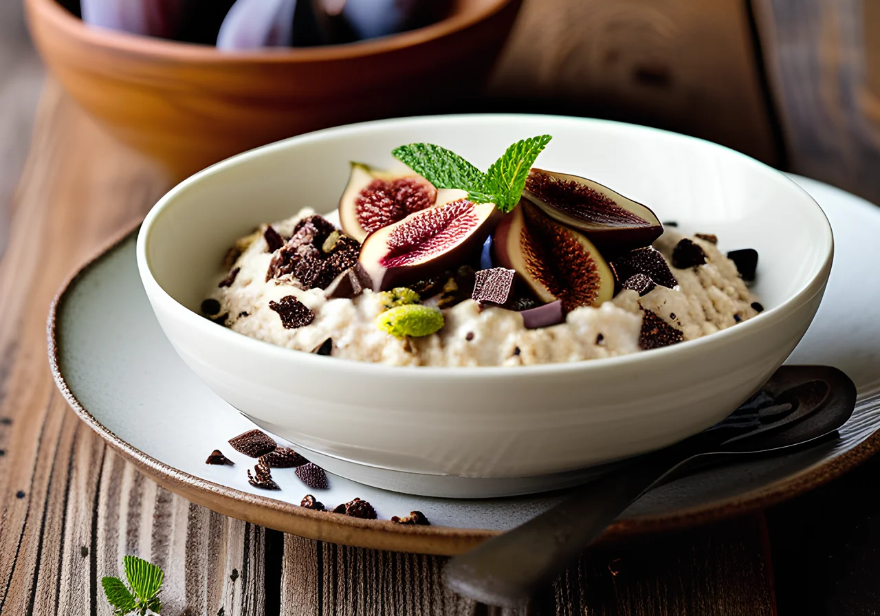 Overnight Oats with Chocolate and Figs