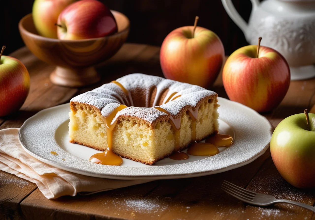 Apple Cake with Glaze