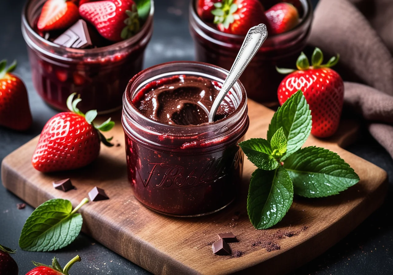 Strawberry Jam with Mint Chocolate