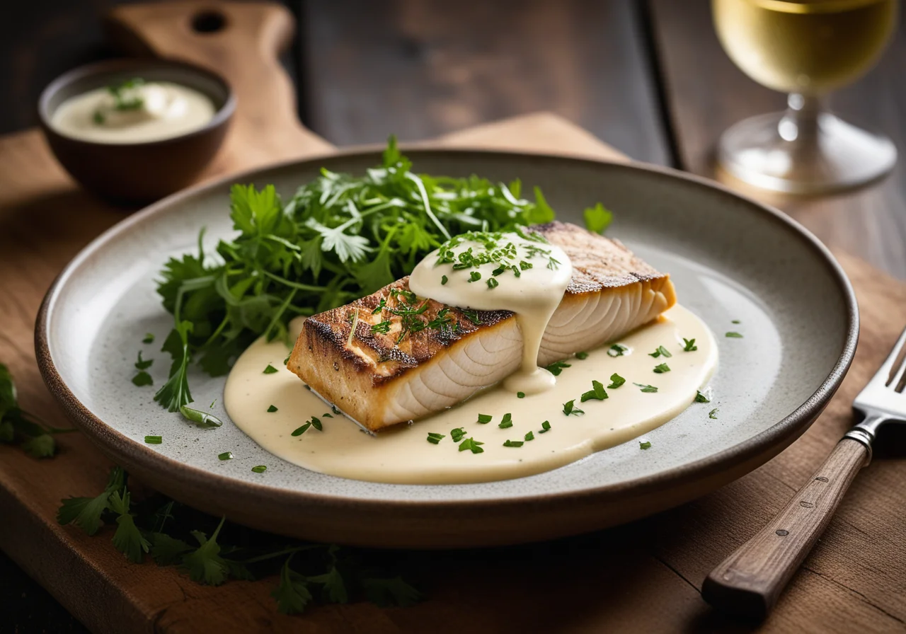 Pike-perch with Creamy Wine Sauce