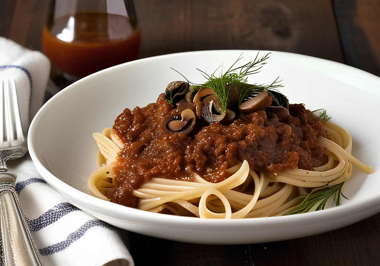 Spaghetti with Mushroom Bolognese