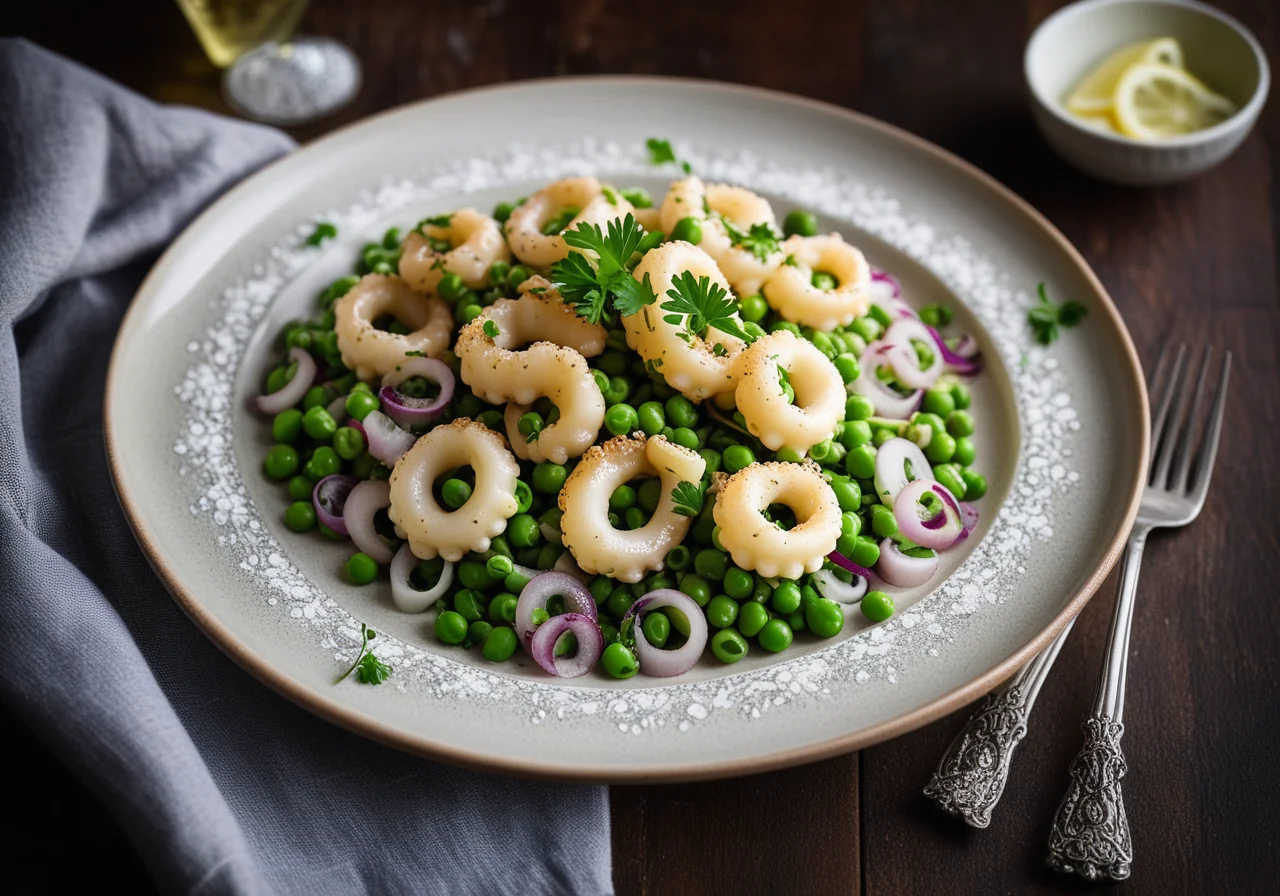 Calamari and Pea Salad