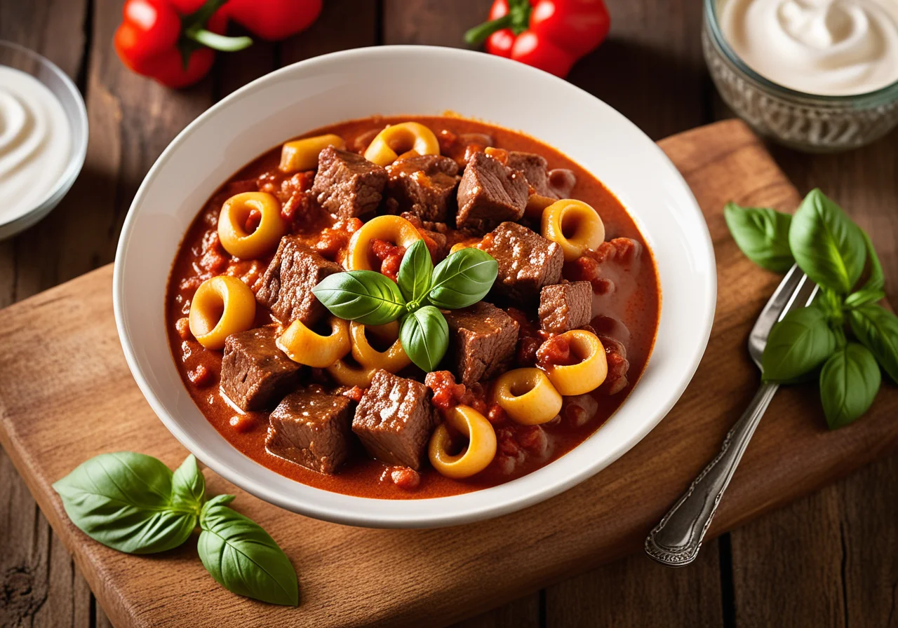 Goulash with Sauerkraut and Mediterranean Herbs (Szegediner)
