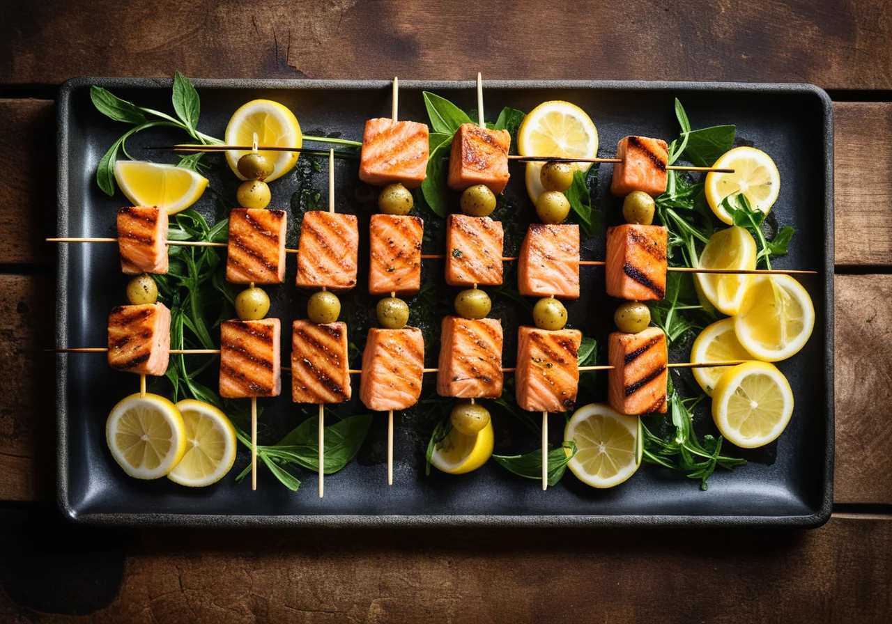 Salmon Skewers with Potatoes