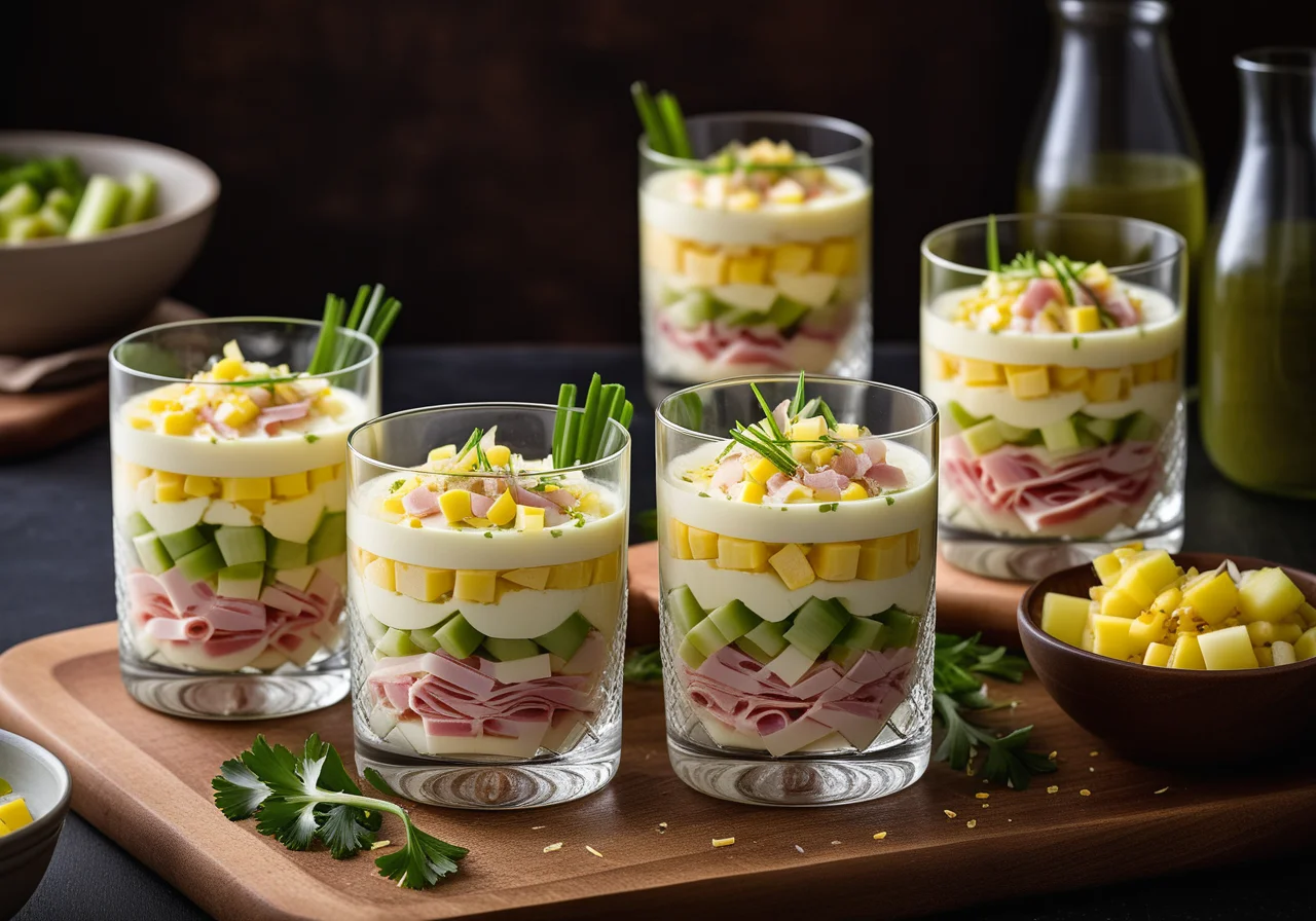 Leek Salad with Ham