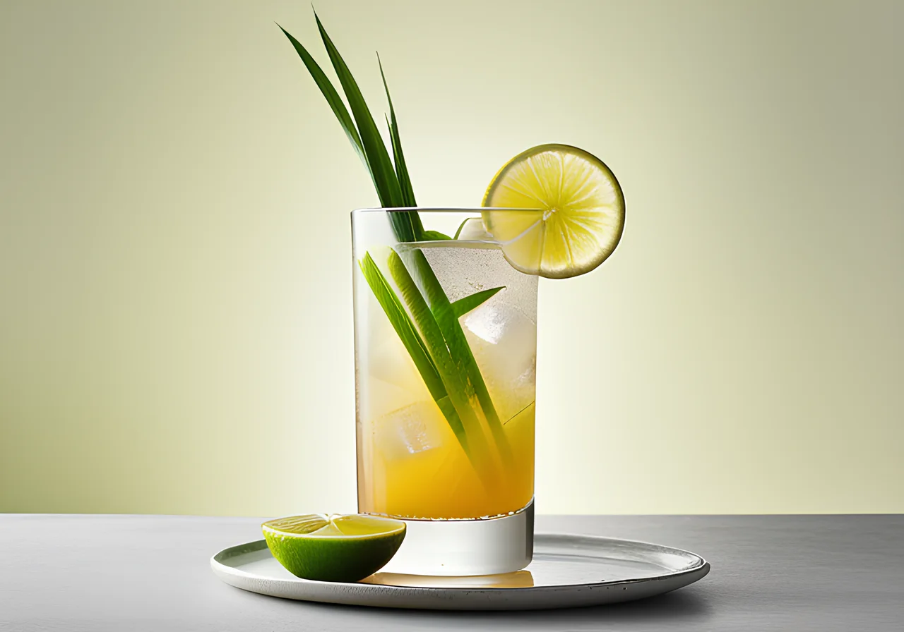 Lime Drink with Lemongrass