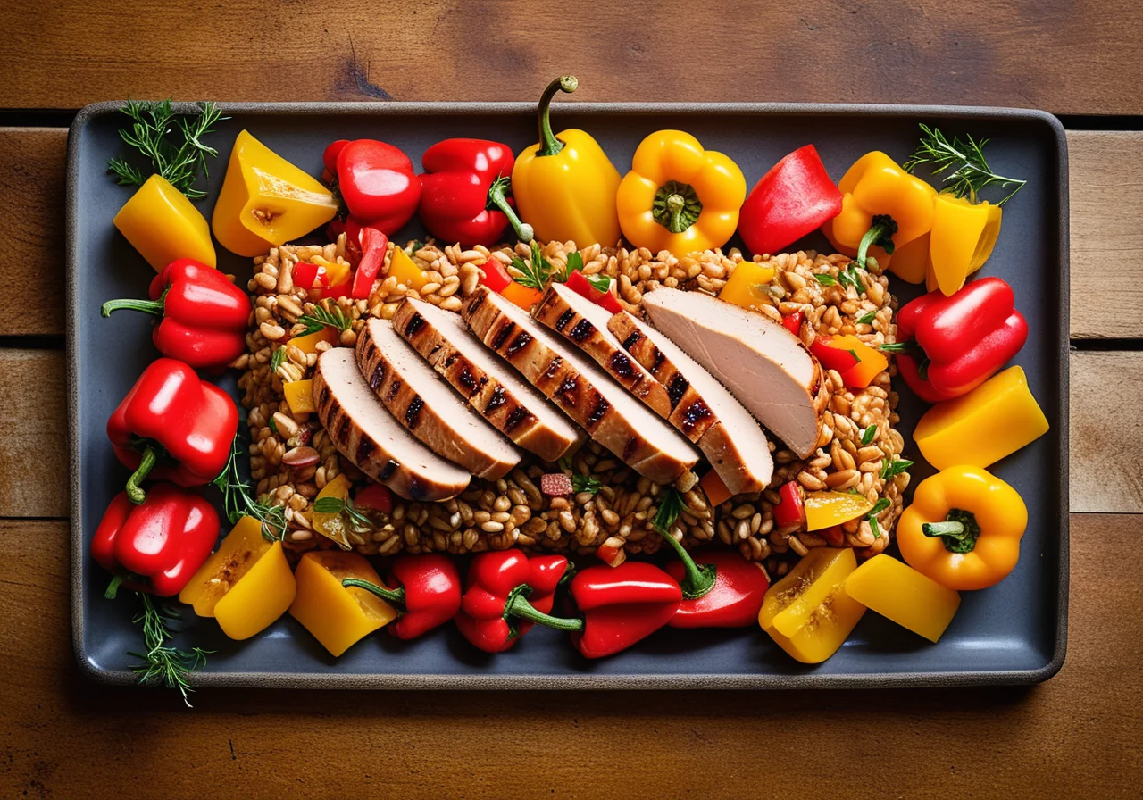 Grains with Turkey Skewers