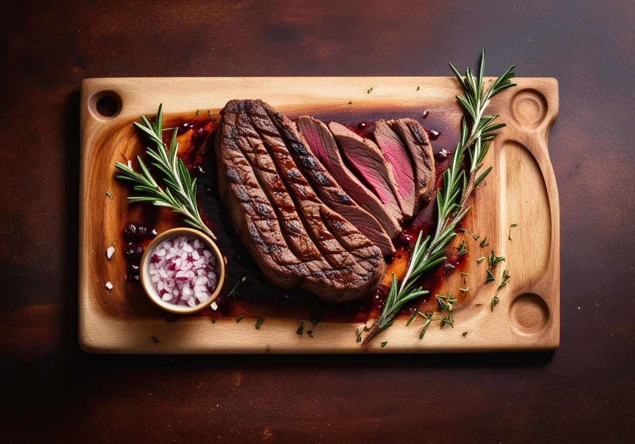 Lamb Steaks with Shallot Marinade