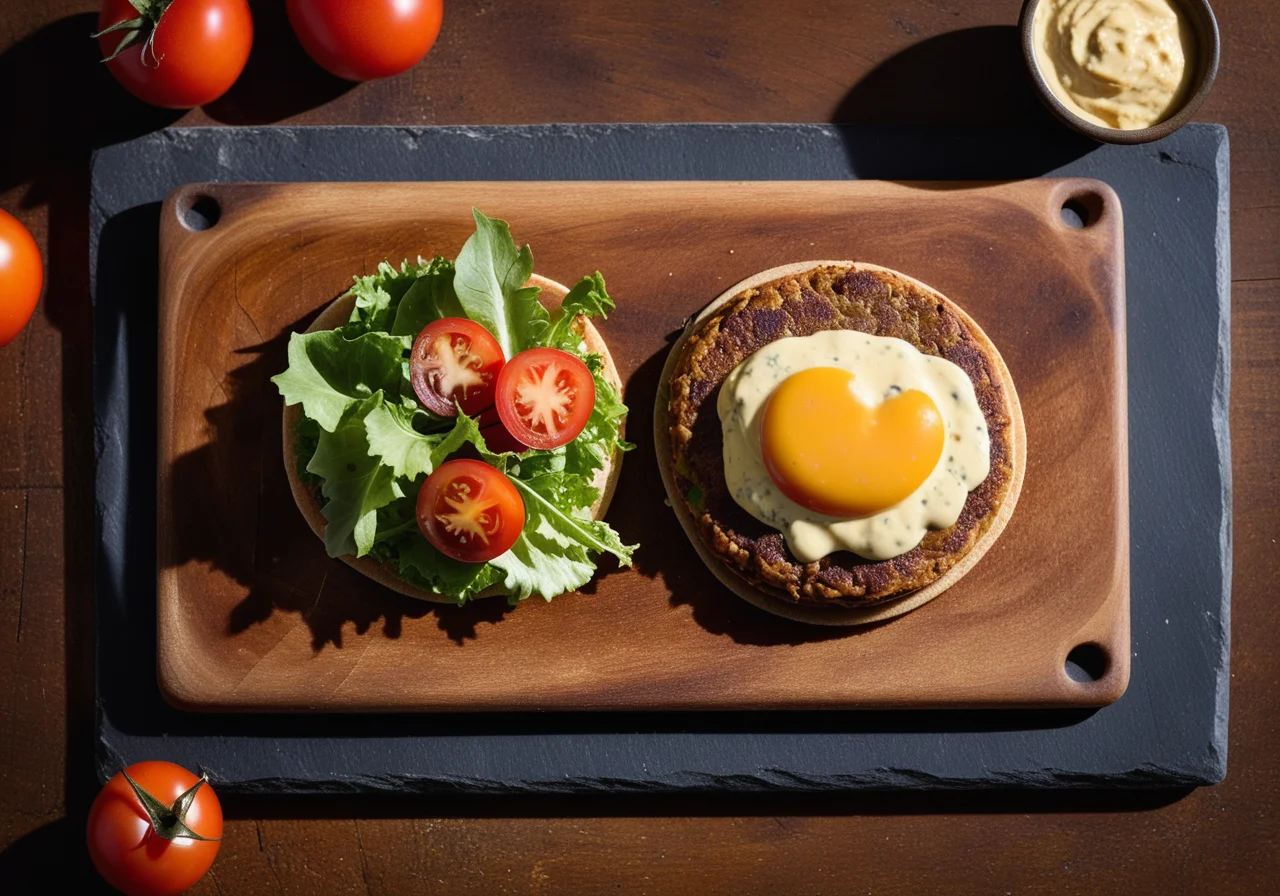 Bean Patties with Flatbread