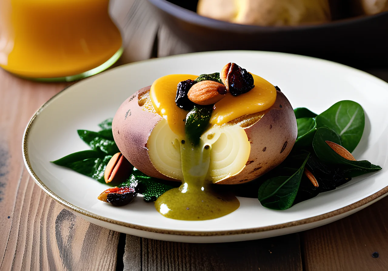 Baked Potato with Swiss Chard
