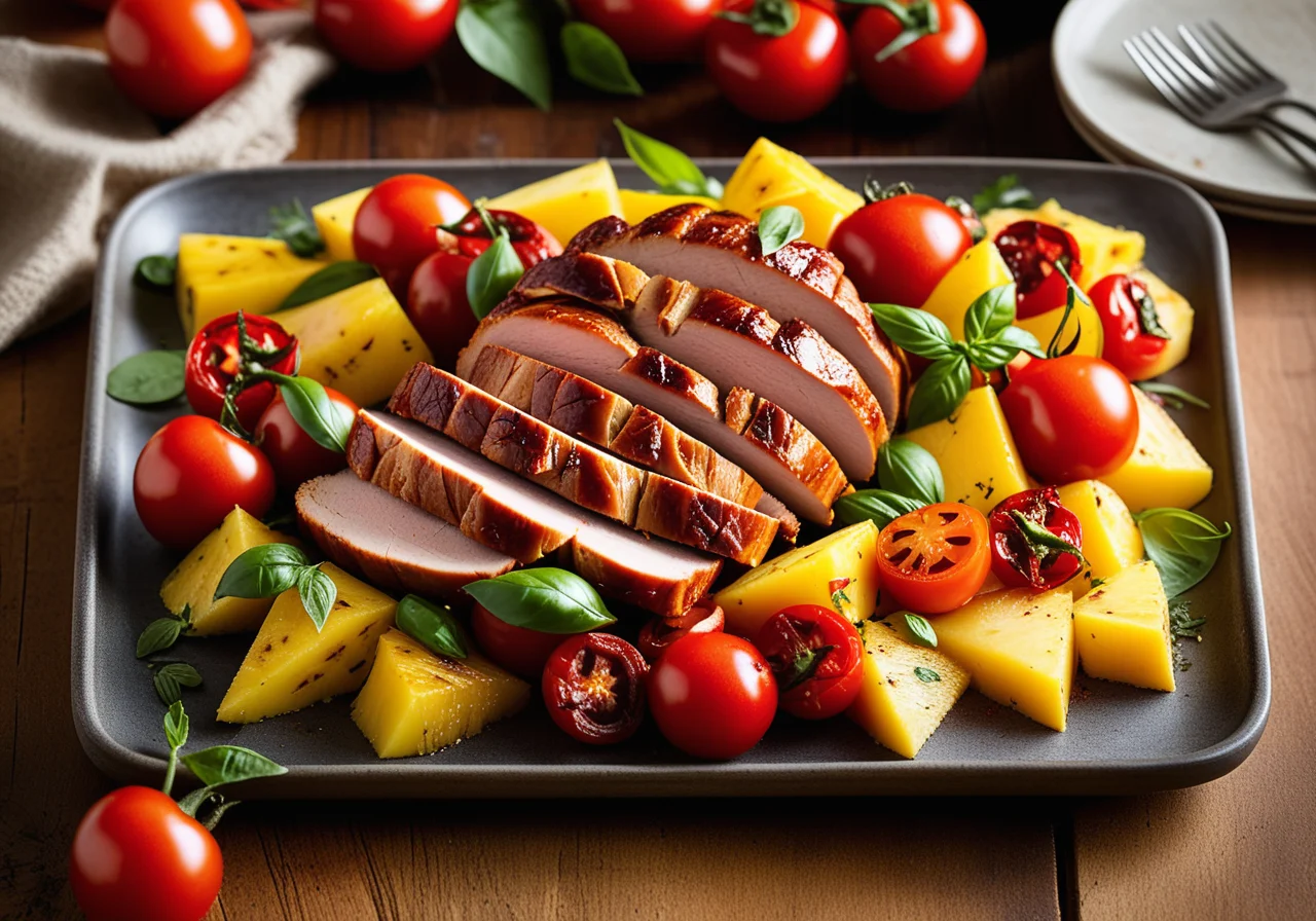 Thai Turkey Roast with Pineapple and Tomatoes